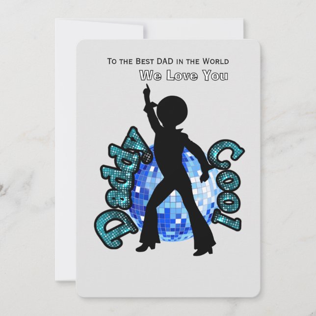 Tarjeta Festiva Papi Guay Disco Dance Father Day CARDS (Anverso)