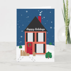 Tarjeta Festiva Paquete de vacaciones Feliz Reparto Conductor Casa