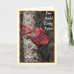 Tarjeta Festiva Para Auld Lang Syne Scottish Happy New Year Card
