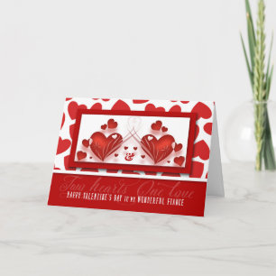 Tarjeta Festiva para El día de San Valentín de finanzas corazones