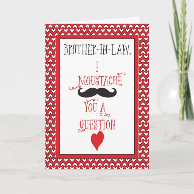Tarjeta Festiva Para el el día de San Valentín del bigote del (Anverso)