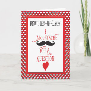 Tarjeta Festiva Para el el día de San Valentín del bigote del