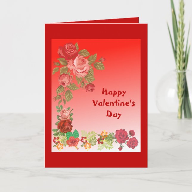 Tarjeta Festiva Para él El día de San Valentín Personalizado Román (Anverso)