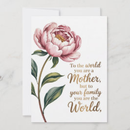 Tarjeta Festiva Para el Mundo Eres una Madre