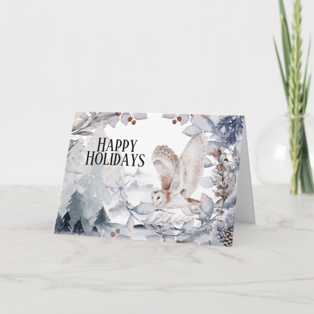 Tarjeta festiva para el paisaje de los bosques de  (Anverso)