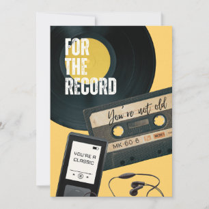 TARJETA FESTIVA PARA EL REGISTRO NO ES VIEJO ES UN CLÁSICO