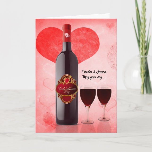 Tarjeta Festiva para el Valentine de Vine Lover (Anverso)