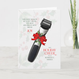 Tarjeta Festiva para la alegría de la afeitadora de cabello y barb