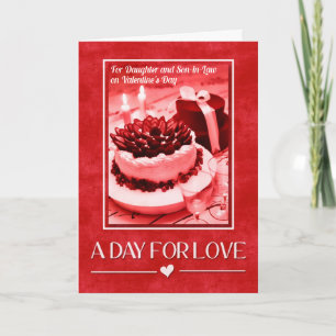 Tarjeta Festiva para la hija y el yerno el el día de San Valentín