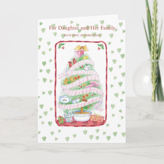 Tarjeta Festiva Para la hija y su familia (Anverso)
