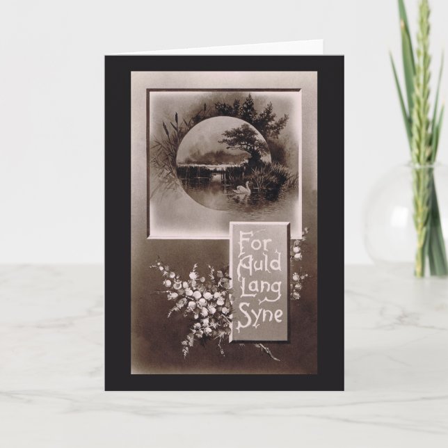 Tarjeta Festiva Para Lang viejo Syne (Anverso)