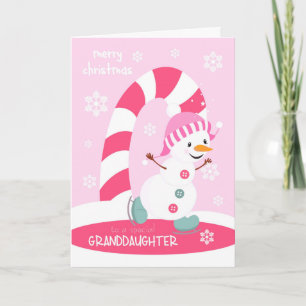 Tarjeta Festiva Para los nietos Navidades Patinaje Hielo Snowman