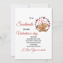 Tarjeta Festiva Para mi alma gemela, Un día de San Valentín más ju