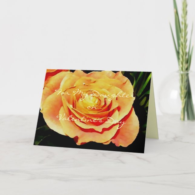 Tarjeta Festiva Para mi hija el el día de San Valentín (Anverso)
