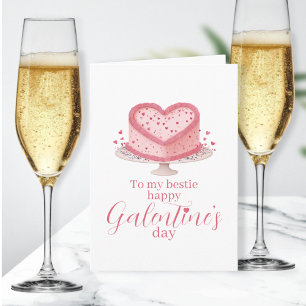 Tarjeta Festiva Para mi mejor amiga, feliz día de Galentines