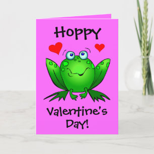 Tarjeta Festiva Para mi princesa Hoppy San Valentín Rana linda Rom