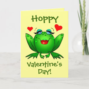 Tarjeta Festiva Para Mi Príncipe Hoppy San Valentín Ranas Lindo Ro