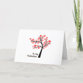 Tarjeta Festiva Para mi San Valentín - Diseño moderno de árbol del