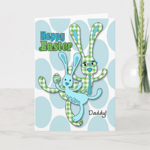 Tarjeta Festiva para papá en Pascua en azul