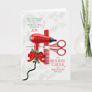 Tarjeta Festiva Para que el estilista de cabello te deje sin alien