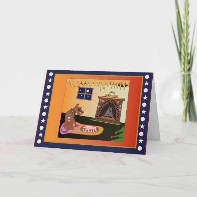 Tarjeta Festiva Para Santa que espera (Anverso)