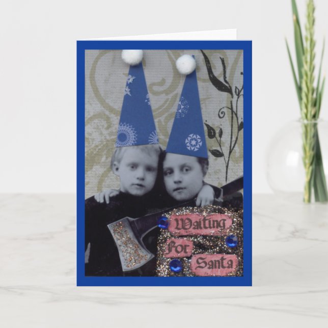 Tarjeta Festiva Para Santa que espera (Anverso)