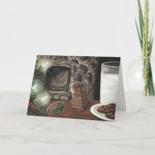 Tarjeta Festiva Para Santa que espera