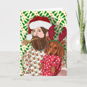 Tarjeta Festiva Para Santa que espera