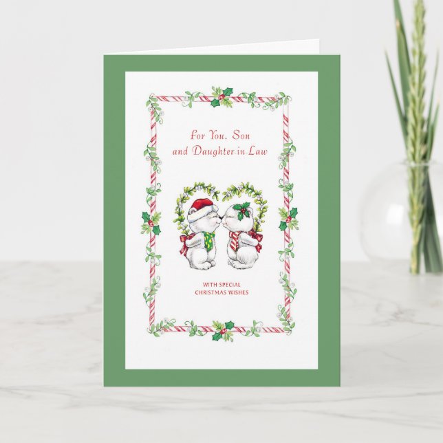 Tarjeta Festiva Para ti, hijo e hija en la ley (Anverso)