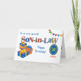 Tarjeta Festiva Para un hijo en derecho Personalizado de edad Rega