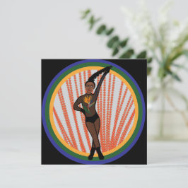Tarjeta Festiva Paradise Dancer A Holiday Card