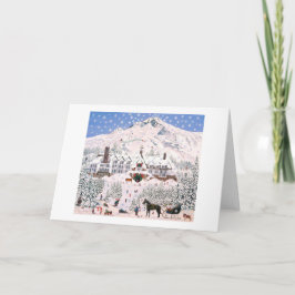 Tarjeta Festiva Paraíso de copos de nieve ~ Hood de montaje de tib