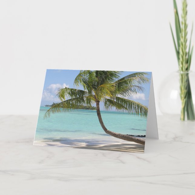 Tarjeta Festiva Paraíso tropical (Anverso)