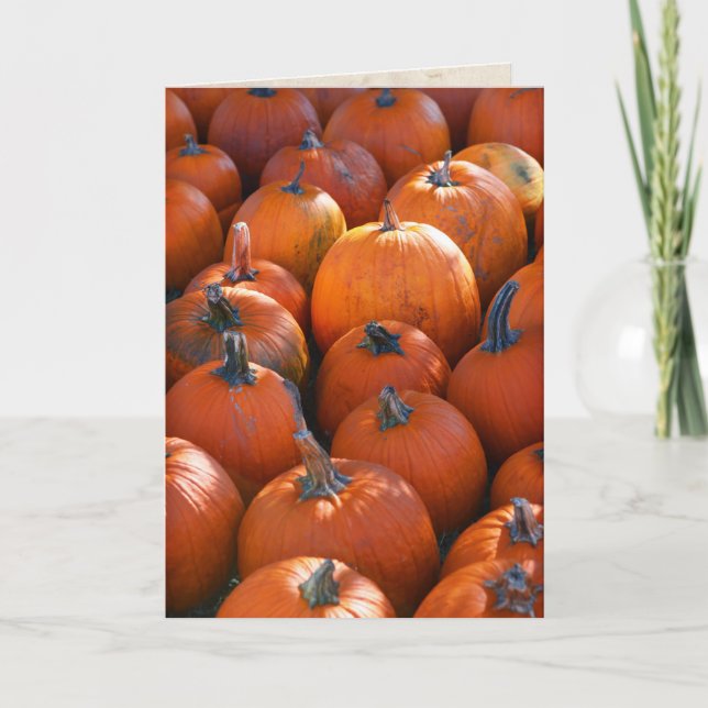 Tarjeta Festiva Parche de Calabazas (Anverso)
