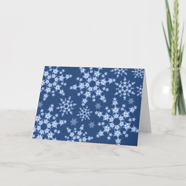 Tarjeta Festiva Parchwork Snowflake Blizzard (Anverso)