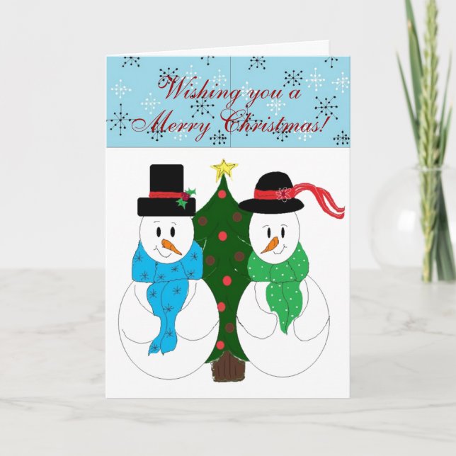 Tarjeta Festiva Pare de nieve (Anverso)
