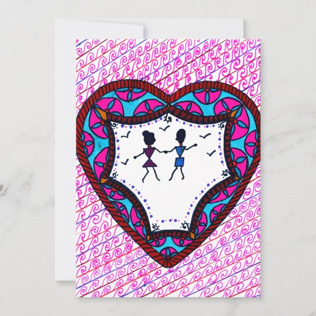 Tarjeta Festiva Pareja bailarina (Anverso)