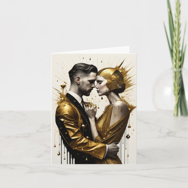 Tarjeta Festiva pareja de amor (Anverso)