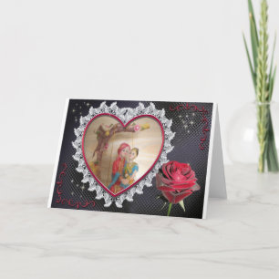 Tarjeta Festiva Pareja de Bodas asiáticos en imagen de arte de rem