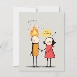 Tarjeta Festiva Pareja de cerillas