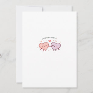 Tarjeta Festiva Pareja de corazones más valentín romántico Des