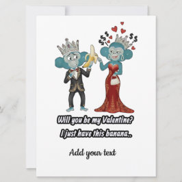 Tarjeta Festiva Pareja de monos divertidos día de San Valentín