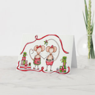 Tarjeta Festiva Pareja de navidades