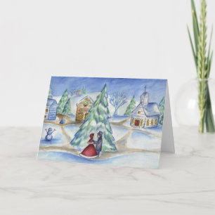 Tarjeta Festiva Pareja de Navidades de Victoria