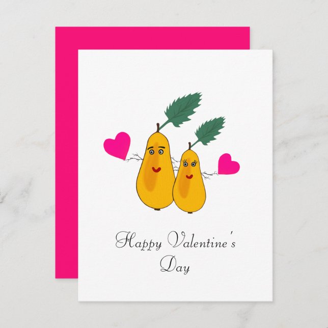 Tarjeta Festiva Pareja de peras (Anverso / Reverso)