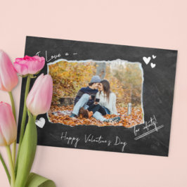 Tarjeta Festiva Pareja Día de San Valentín minimalista ama a tu fo