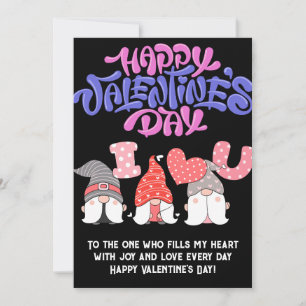 Tarjeta Festiva Pareja Día de San Valentín minimalista te amo