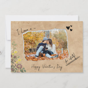 Tarjeta Festiva Pareja Día de San Valentín minimalista te quiere f