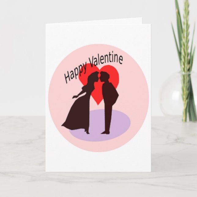 Tarjeta Festiva Pareja el día de San Valentín (Anverso)