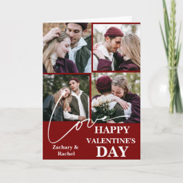 Tarjeta Festiva Pareja elegante romántica del día de San Valentín 